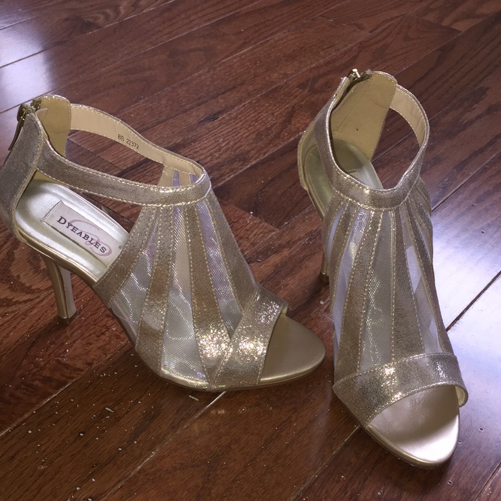 Dyeables Lotus Champagne Shimmer High Heels